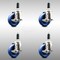 Service Caster 4 Inch 316SS Solid Poly Swivel 1-1/8 Inch Expanding Stem Caster Set Brake SCC SCC-SS316EX20S414-SPUS-TLB-118-4 - alternate 4